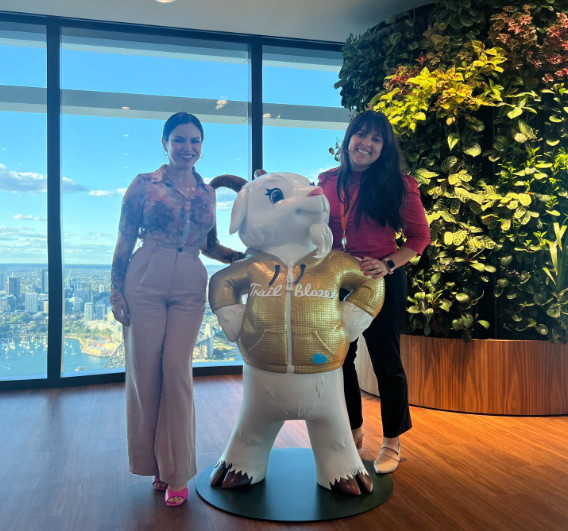 Steph, Livia and Cloudy at Salesforce Tower